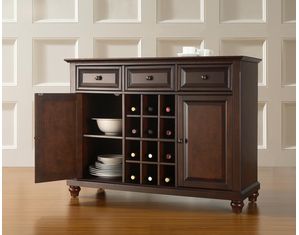 Crosley Furniture Cambridge Buffet Server in Vintage Mahogany Finish
