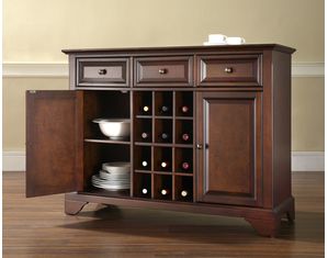 Crosley Furniture LaFayette Buffet Server in Vintage Mahogany Finish