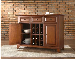 Crosley Furniture Newport Buffet Server in Classic Cherry Finish