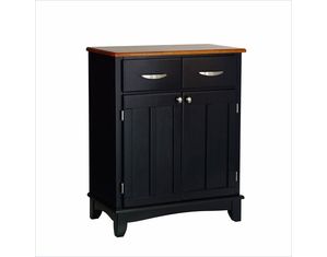 Home Styles Furniture Black Buffet with Cottage Oak Wood Top 5001-0046
