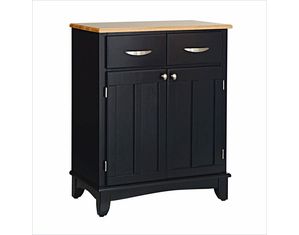 Home Styles Furniture Black Buffet with Natural Wood Top 5001-0041