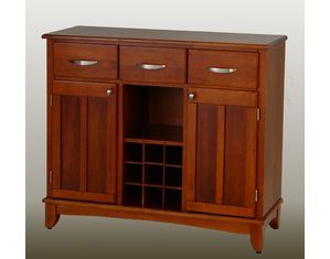 Home Styles Furniture Cottage Oak Buffet with Wood Top