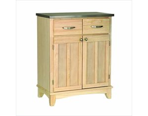 Home Styles Furniture Natural Wood Buffet with Stainless Top 5001-0013