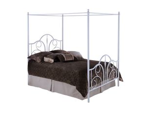 Save  on Contour Canopy Bed in Matte White at The Canopy Bed Superstore