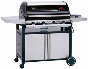 Beefeater Discovery Plus 4 Burner with Black and Stainless Steel Hood Grill