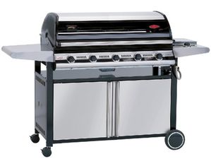 Beefeater Discovery Plus 5 Burner with Black and Stainless Steel Hood Grill