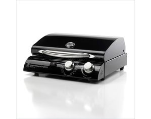 Fire Stone Portable Gas Grill in Black Porcelain