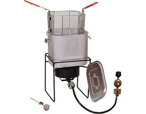King Kooker 14 inch Welded Propane Outdoor Cooker with Recessed Top Grill