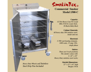 Smokin Tex Pro Series Commercial Grade 1500-C Model