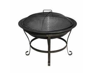 Oakland Living 30 Inch Fire Pit with Grill
