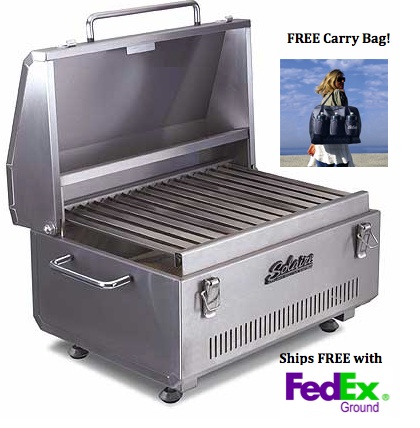 Solaire Anywhere Portable Infrared 304 SS Grill - Fast FREE FedEx Shipping! image