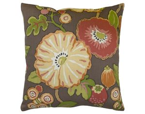 Outdoor/Indoor Toss Pillows Set of Two - Hip Floral - Chocolate
