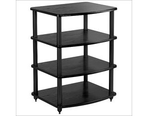 PLATEAU Audio Video Furniture SE Series 4 Shelf Modular Rack in Black Oak