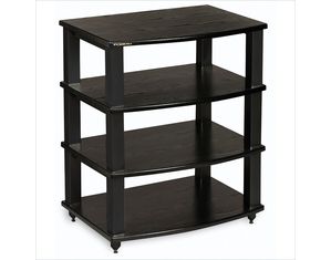 PLATEAU Audio Video Furniture XT Series 4 Shelf Audio Rack Black