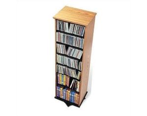 Prepac Two Sided Spinner Holds 528 CDs (MS-0525) Media Storage