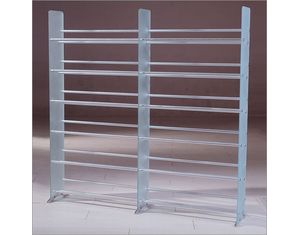 Transdeco 12 Shelf Sandblasted Glass Media Rack (TD120S)