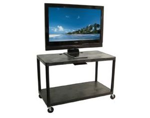 Luxor 2 Shelf 48 In  Wide LCD TV Cart W/ Mount 27.5 In H Gray