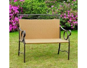 ICI Valencia Resin Wicker Steel Settee