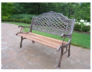 Oakland Living OL Mississippi High Back Bench-Iron
