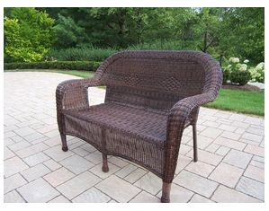 Oakland Living Resin Wicker Loveseat