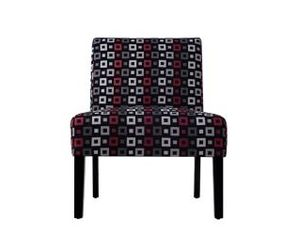 Handy Living Nate Chair CRAZY SQUARES BLK