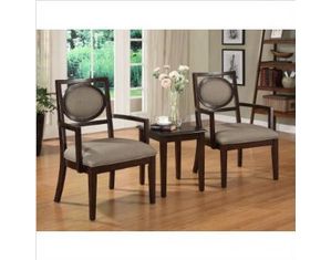 Powell 2 Oval-Back Accent Chairs with a FREE End Table