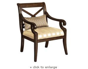Powell Cross Back Accent Chair