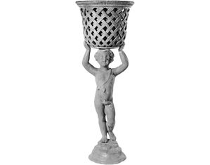 Florentine Craftsmen Child Holding Lattice Urn