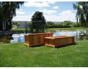 Wood Country Patio Planters-Rectangular