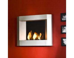 SEI Silver Wall Mount Fireplace