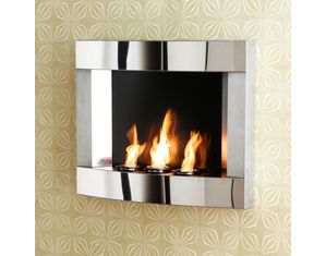 SEI Stainless Steel Wall Mount Fireplace
