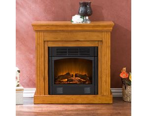 SEI Walden Petite Plantation Oak Electric Fireplace
