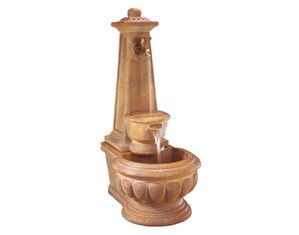 Henri Studio Calais Column Well Fountain - 2 Piece
