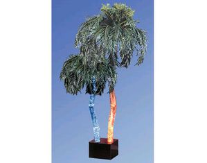 Midwest Tropical Aqua Palm Double Floor Fountain 90 inches Fountain