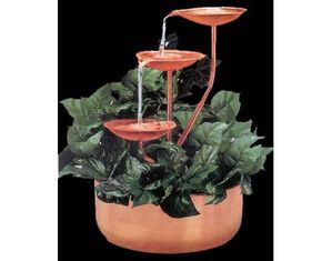 Unique Arts Copper 3 Leaf  Fountain