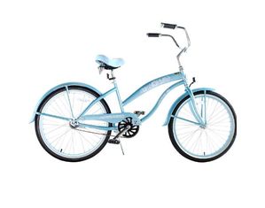 Kidwise Kids Bikes Baby Blue Ladies Beach Cruiser 24 inch Deluxe