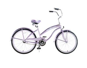 Kidwise Kids Bikes Purple Ladies Beach Cruiser 24 inch Deluxe