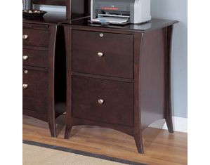 Golden Oak Cappuccino 2 Drawer File Cabinet