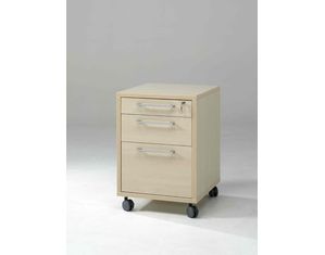 Jaycee Prima Collection Three Drawer Mobile File Cabinet