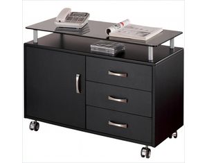 Techni Mobili Seguro Mobile Lateral 3 Drawer Wood File Cabinet