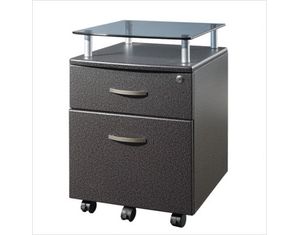 Save  on Two Drawer File Cabinet with Glass Shelf at The File Cabinet Superstore