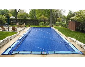 Arctic Armor Silver Grade Rectangle Winter Pool Cover with 5 ft Overlap for In Ground Pools