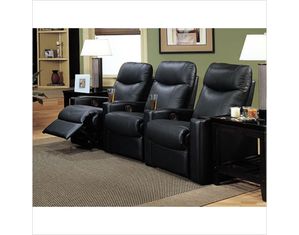 Union Square Prestige Three Seat Leather Reclining Theater Set (7537)
