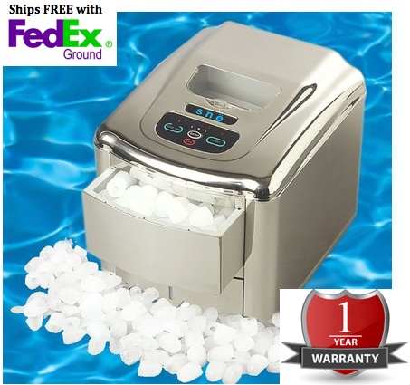 Whynter Titanium Stainless Steel Portable Ice Maker - Fast FREE FedEx Shipping! image