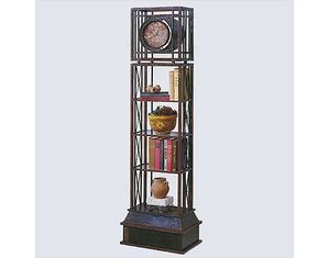 Bago Luma Travertine Library Clock Curio