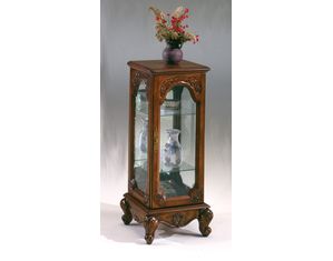 Bernards Furniture Carved Pedestal Curio Cabinet - FREE Inside Delivery!
