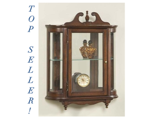 Butler Wall Curio Cabinet - FREE FedEx Shipping!
