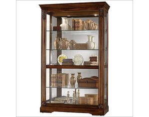 Howard Miller Ramsdell Curio Cabinet in Tuscany Cherry