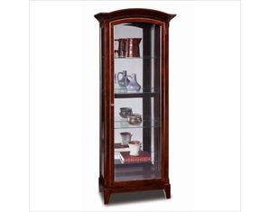 Leick Furniture Brown Cherry  Arched Top Curio 3016