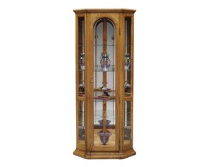 Leick Furniture Chestnut Satin Corner Curio- Ash 5152